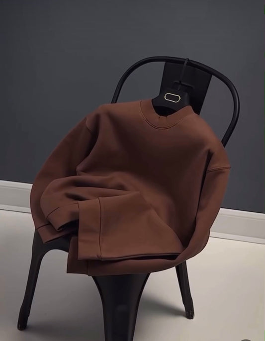 Premium Unisex Fleece Crewneck Sweatshirt – Minimal Oversized Winter Wear | Multiple Colors