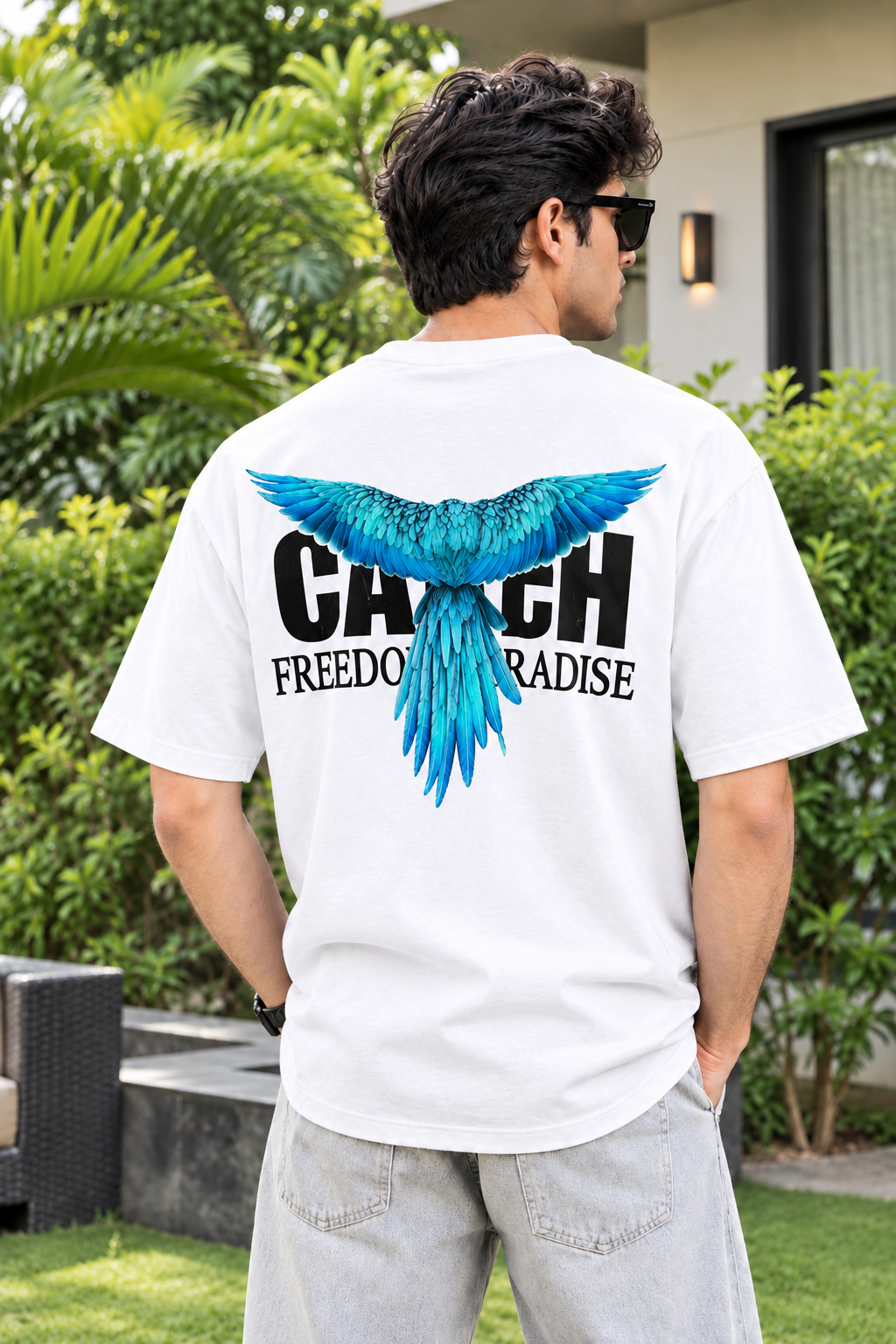 Azure Wings Oversized T-Shirt – Catch Freedom Paradise