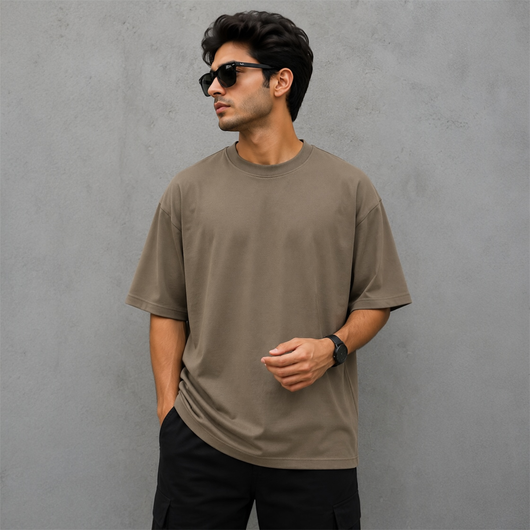 Premium Oversized Drop Shoulder Plain T-Shirt – Summer Comfort Fit