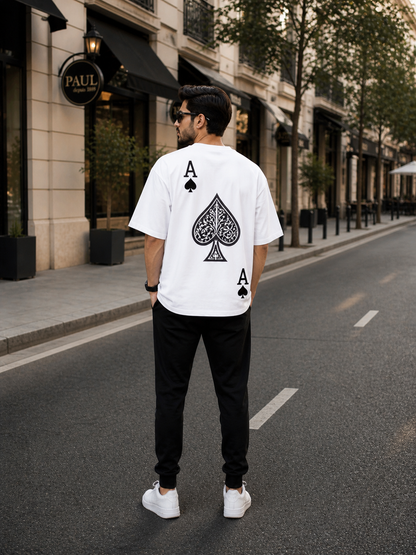 Ace Back Print Oversized T-Shirt ♠️ | Premium Streetwear for Men