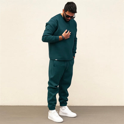 Plain Round Neck Winter fleece Tracksuit for Men | 🔥Warm & Stylish Tracksuit set