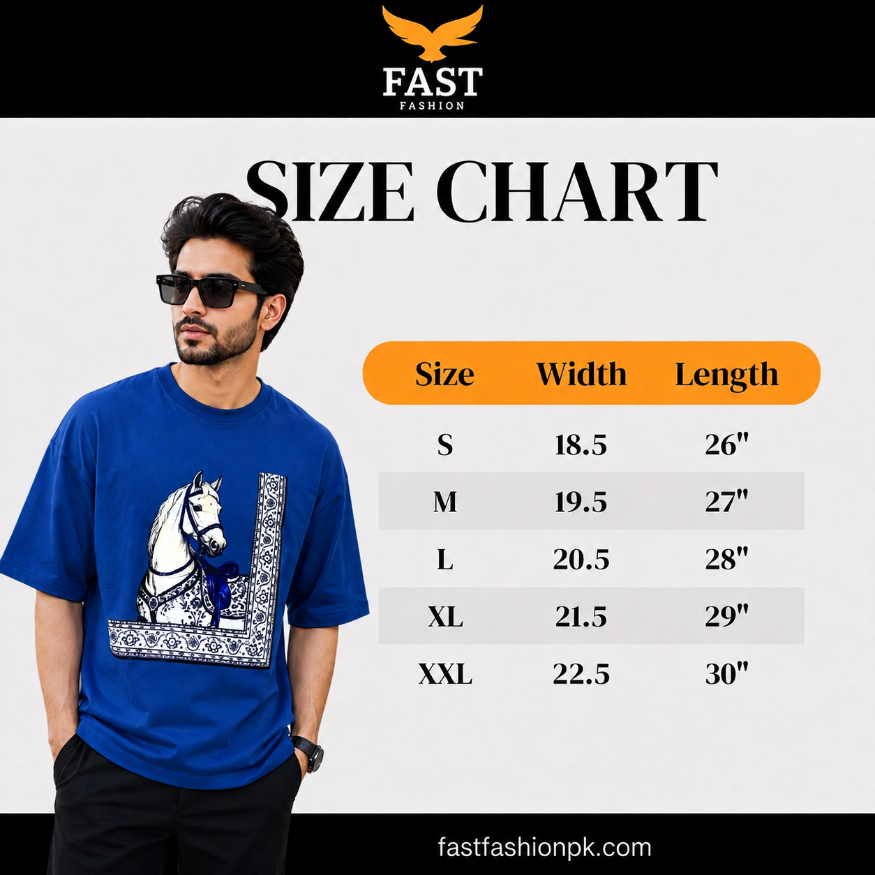 Premium Oversized Horse Graphic T-Shirt for Men | Soft Cotton Summer Tee |