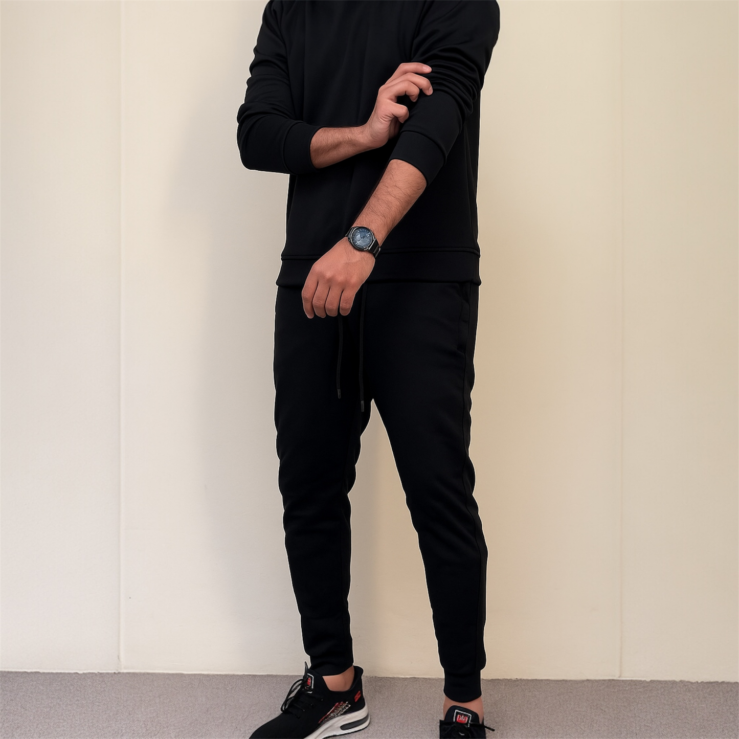 Premium Men’s Tracksuit Set – Casual Comfort Fit | Round Neck Sweatshirt & Joggers