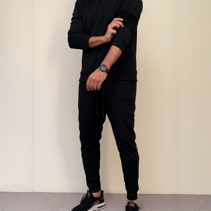 Premium Men’s Tracksuit Set – Casual Comfort Fit | Round Neck Sweatshirt & Joggers