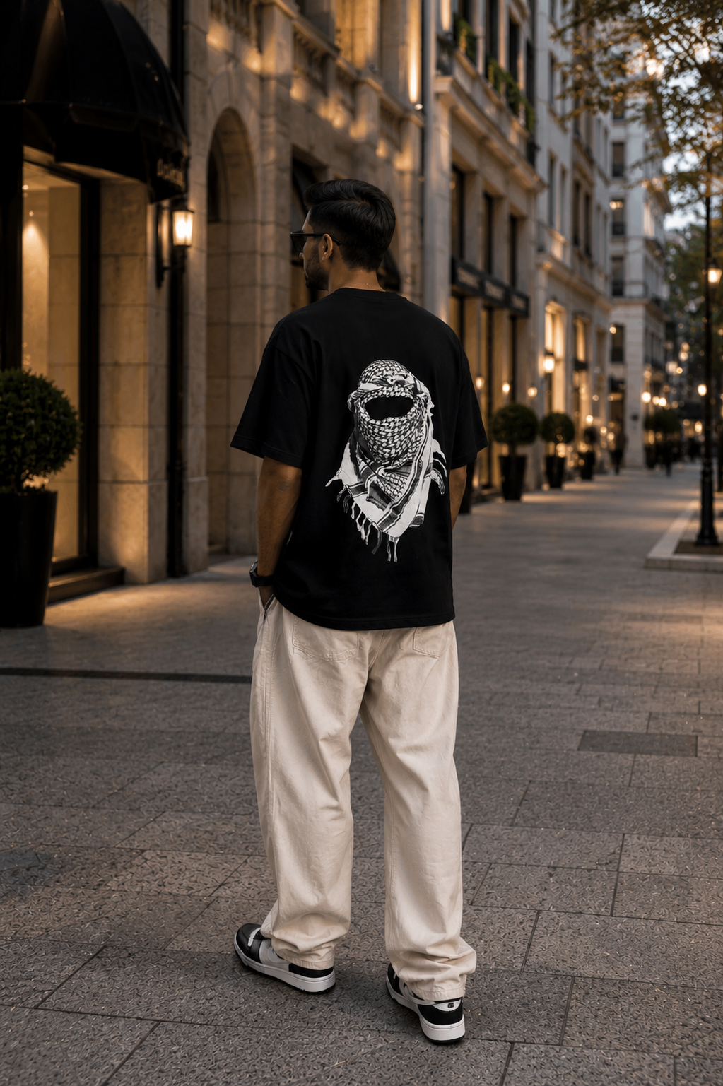 Arabian Style Oversized T-Shirt – Premium Back Print Streetwear Tee for Men