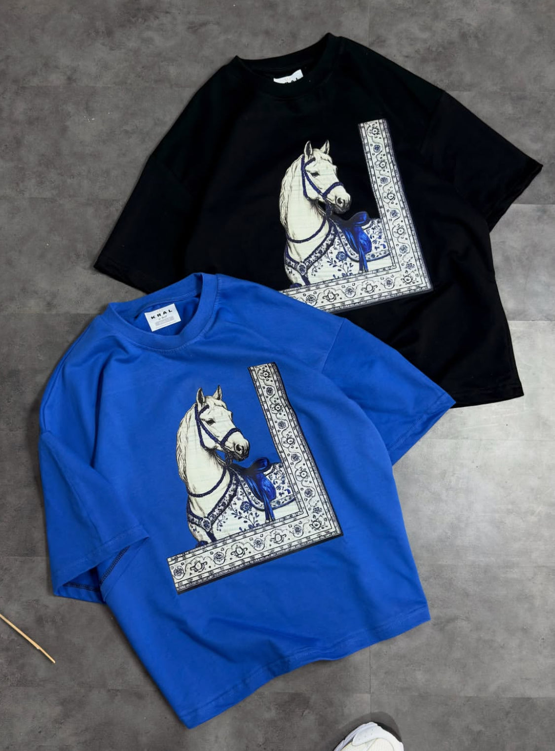 Premium Oversized Horse Graphic T-Shirt for Men | Soft Cotton Summer Tee |