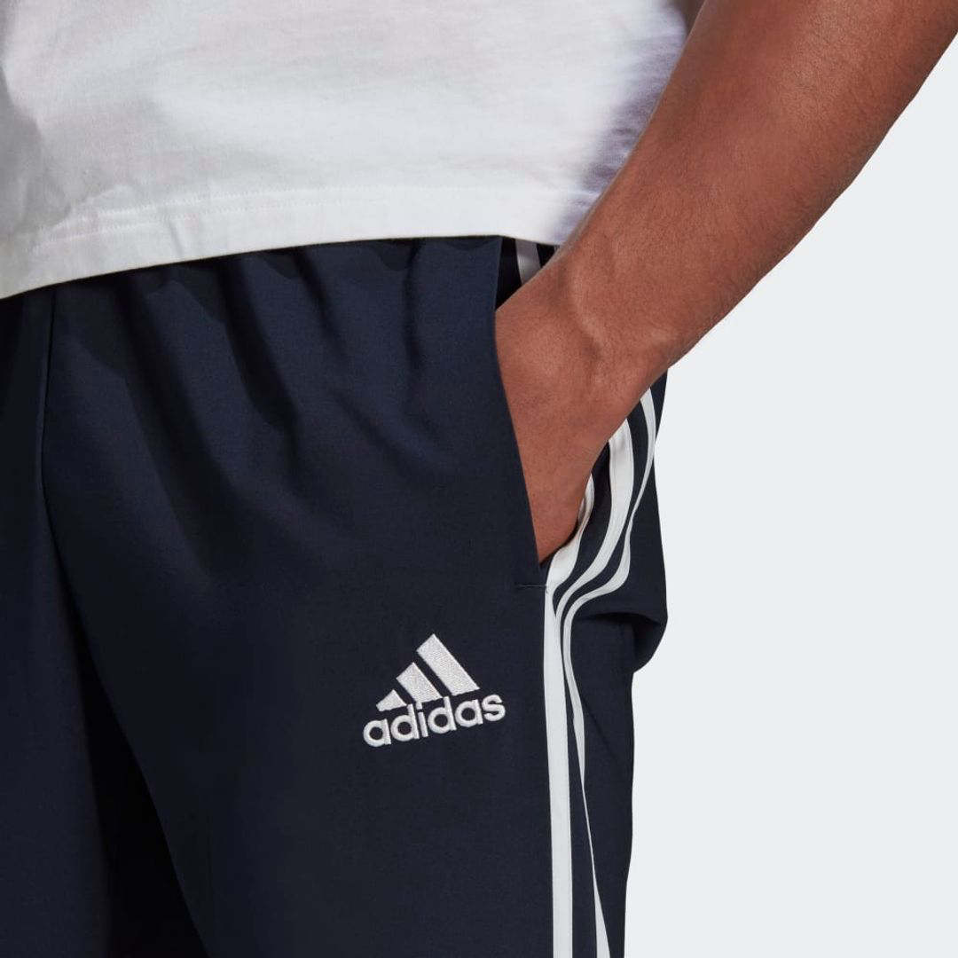 Adidas Essential Warm_Up Tapered 3-Stripes Track Pants For Men/Women