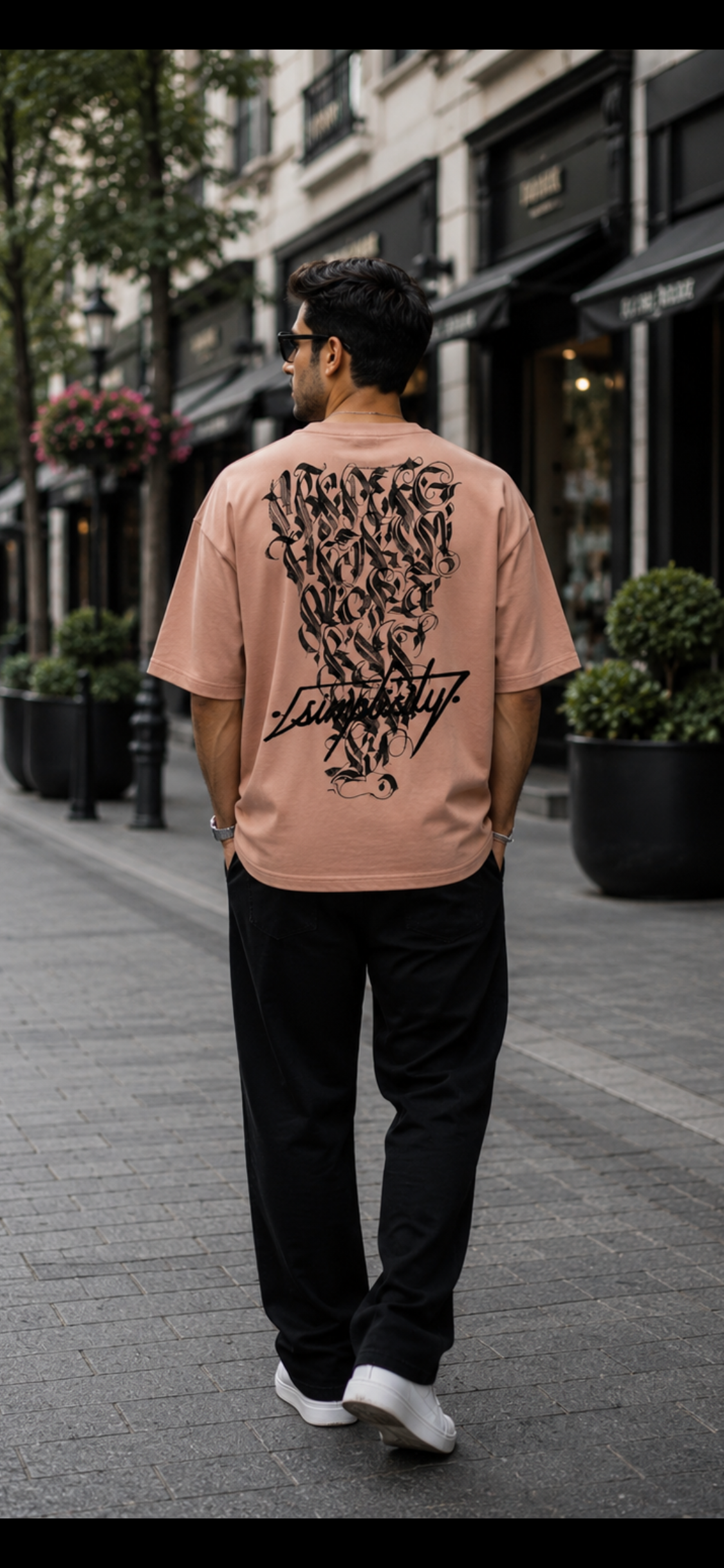 Simplicity Back Print Oversized T-Shirt – Premium Streetwear Tee for Men
