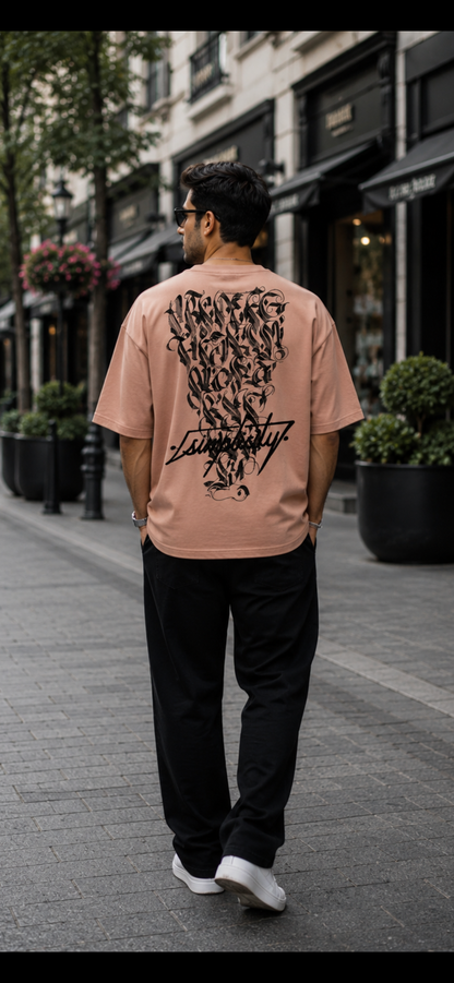 Simplicity Back Print Oversized T-Shirt – Premium Streetwear Tee for Men