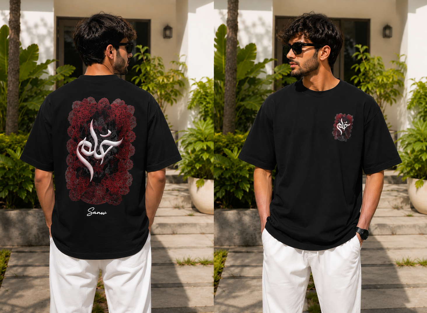 Premium Oversized Statement Tee | Front & Back Signature Print