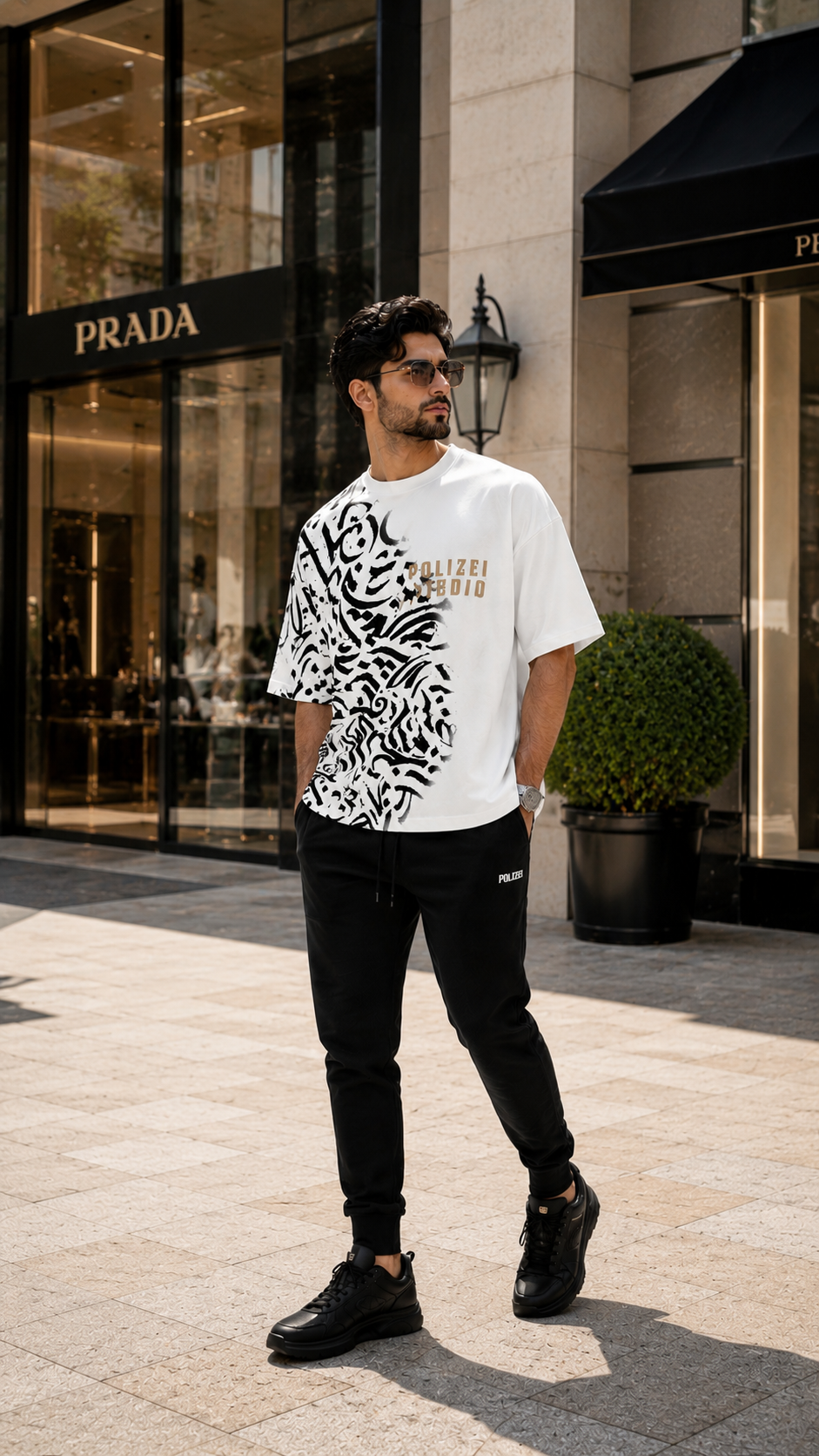 POLIZEI Studio Oversized Graphic T-Shirt – Premium Streetwear