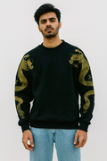 Golden Dragon Oversized Sweatshirt – Luxury Embroidery Edition