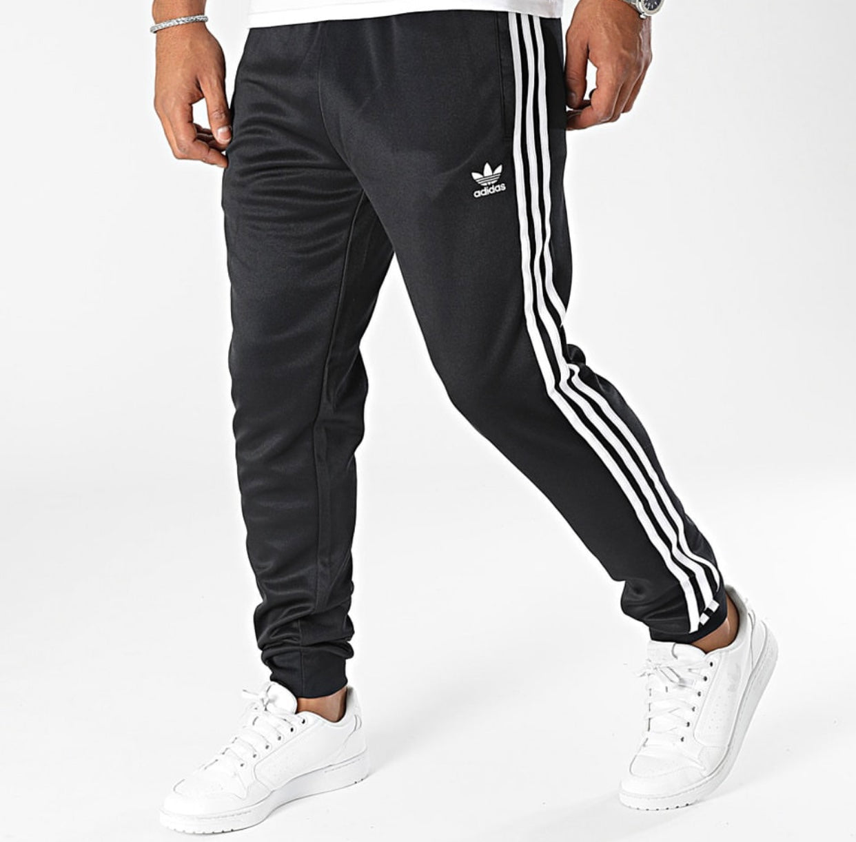 Adidas Essential Warm_Up Tapered 3-Stripes Track Pants For Men/Women