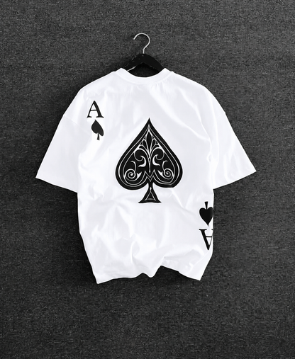 Ace Back Print Oversized T-Shirt ♠️ | Premium Streetwear for Men