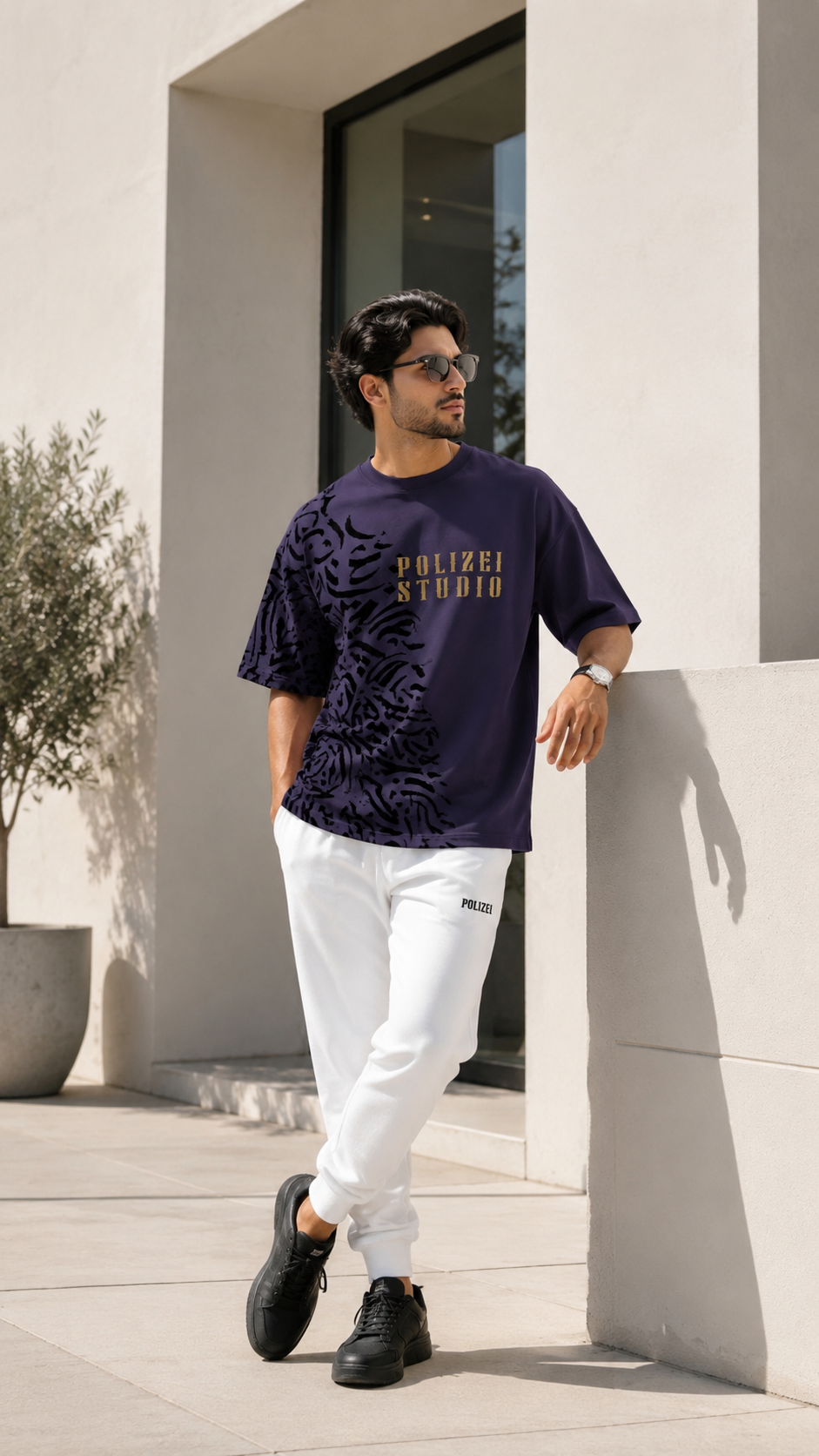 POLIZEI Studio Oversized Graphic T-Shirt – Premium Streetwear