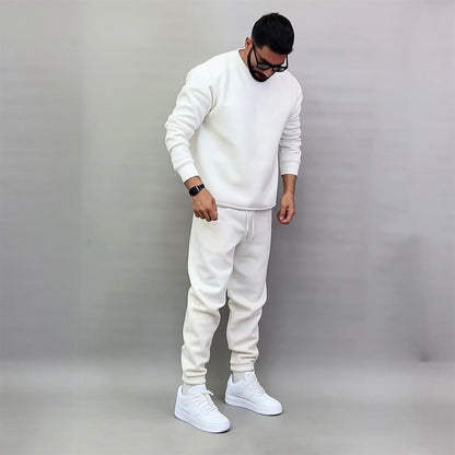 Plain Round Neck Winter fleece Tracksuit for Men | 🔥Warm & Stylish Tracksuit set