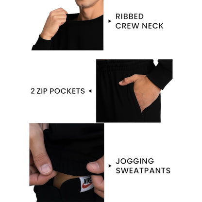 Plain Round Neck Winter fleece Tracksuit for Men | 🔥Warm & Stylish Tracksuit set