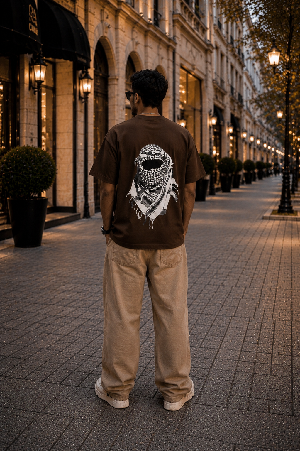 Arabian Style Oversized T-Shirt – Premium Back Print Streetwear Tee for Men