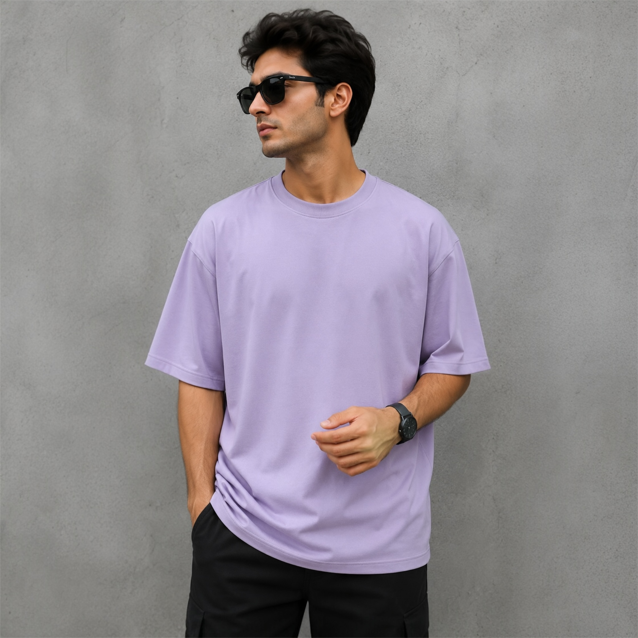 Premium Oversized Drop Shoulder Plain T-Shirt – Summer Comfort Fit