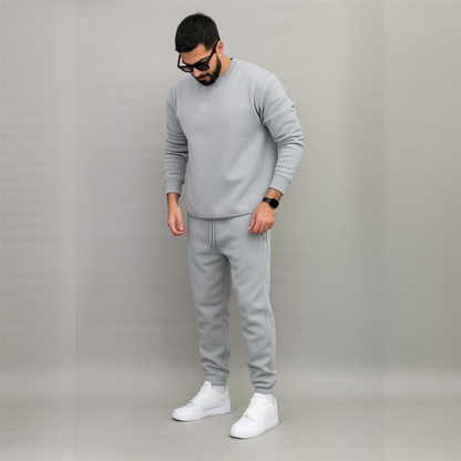 Plain Round Neck Winter fleece Tracksuit for Men | 🔥Warm & Stylish Tracksuit set