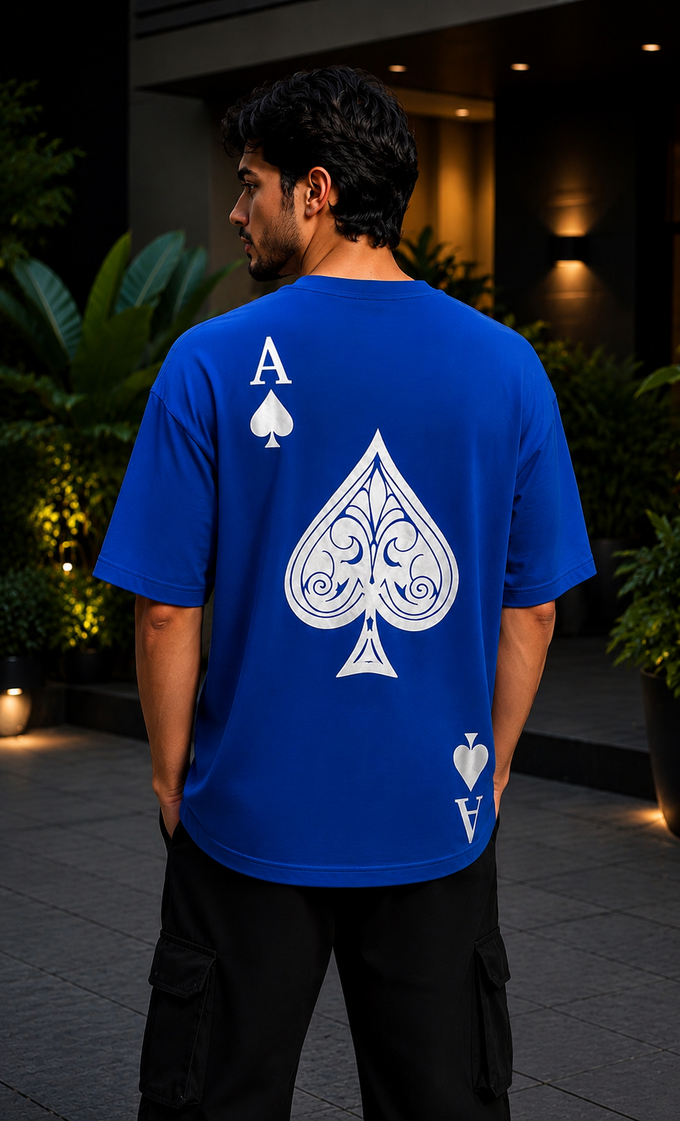 Ace Back Print Oversized T-Shirt ♠️ | Premium Streetwear for Men