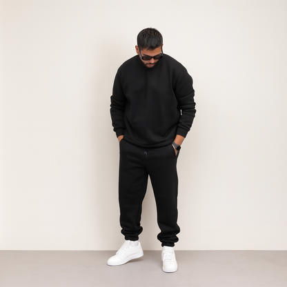 Plain Round Neck Winter fleece Tracksuit for Men | 🔥Warm & Stylish Tracksuit set