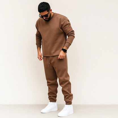 Plain Round Neck Winter fleece Tracksuit for Men | 🔥Warm & Stylish Tracksuit set