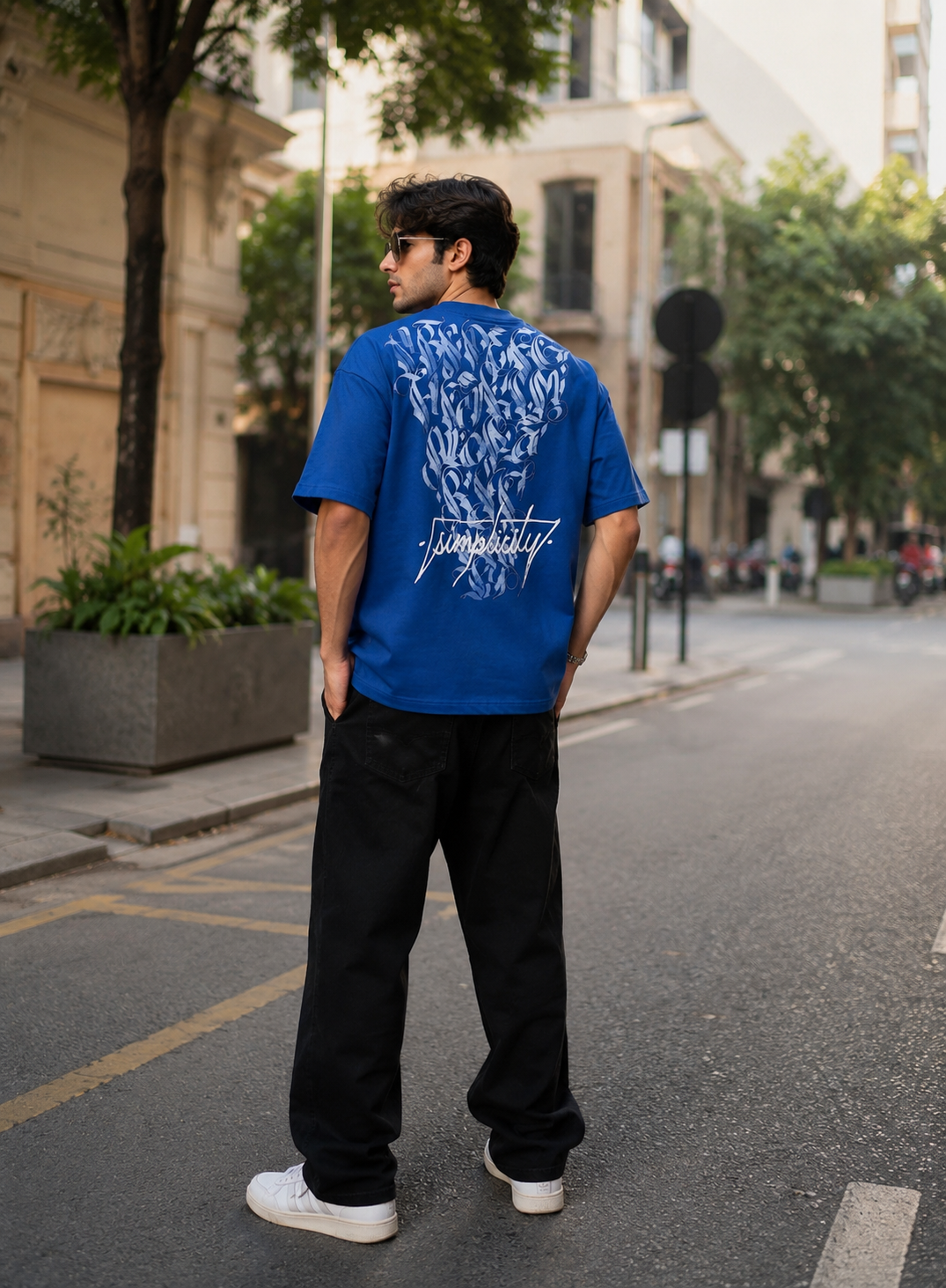 Simplicity Back Print Oversized T-Shirt – Premium Streetwear Tee for Men