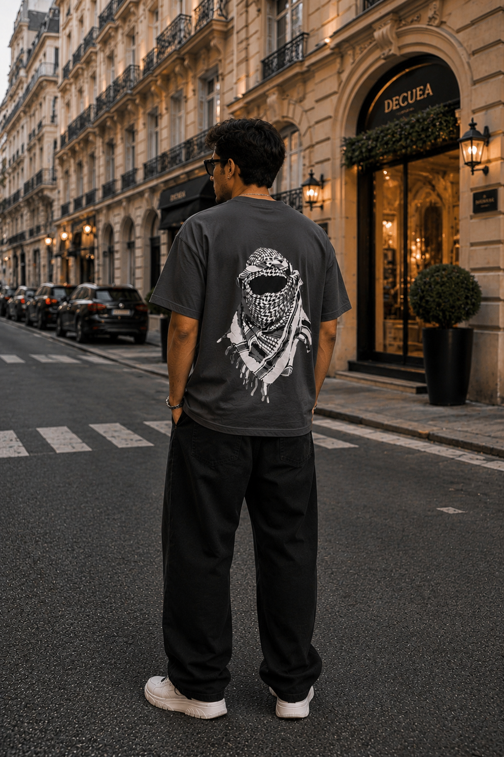 Arabian Style Oversized T-Shirt – Premium Back Print Streetwear Tee for Men