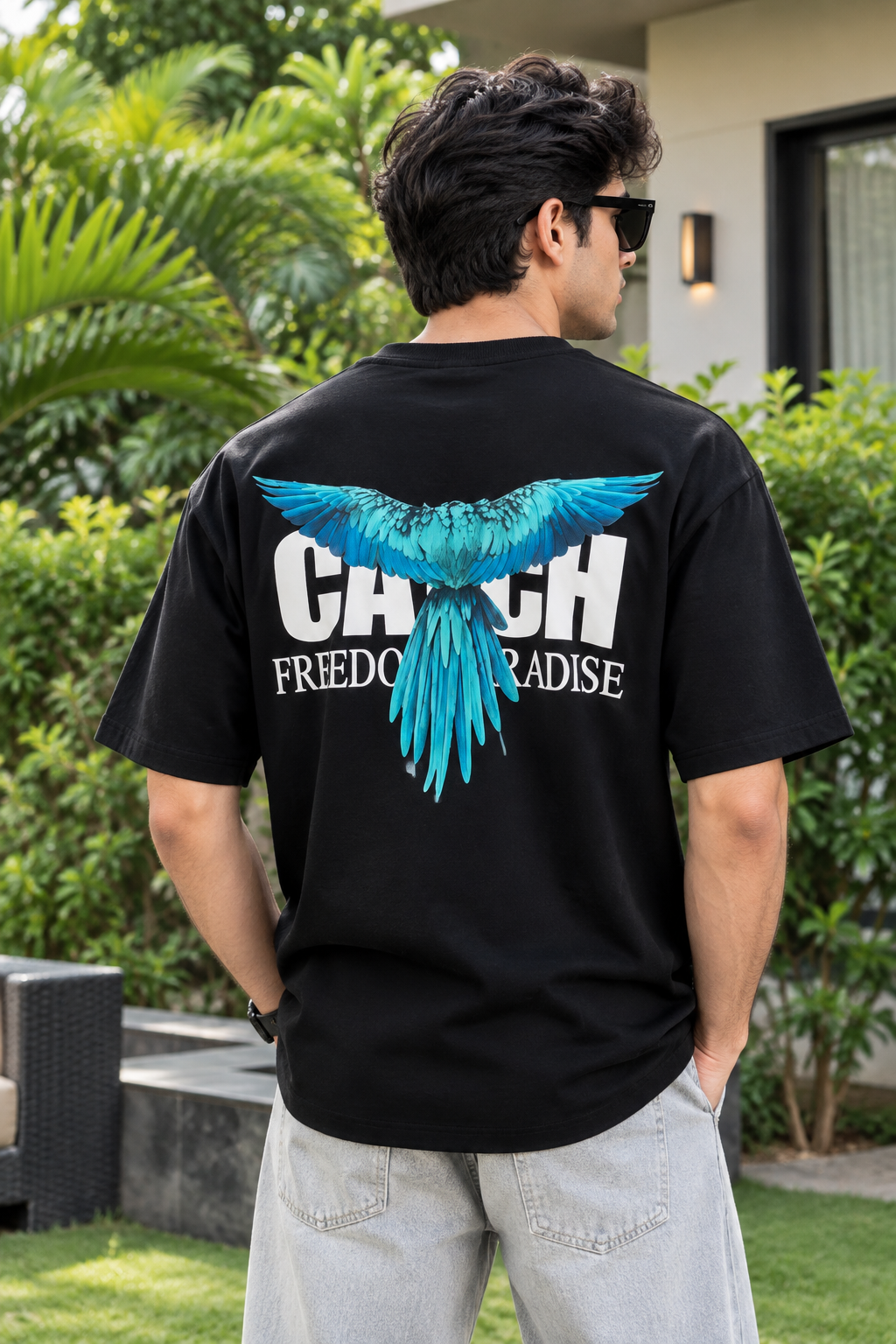 Azure Wings Oversized T-Shirt – Catch Freedom Paradise