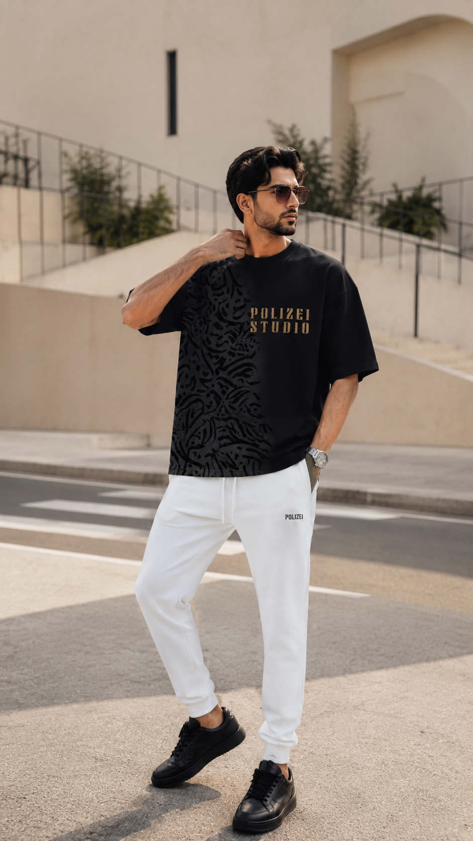 POLIZEI Studio Oversized Graphic T-Shirt – Premium Streetwear