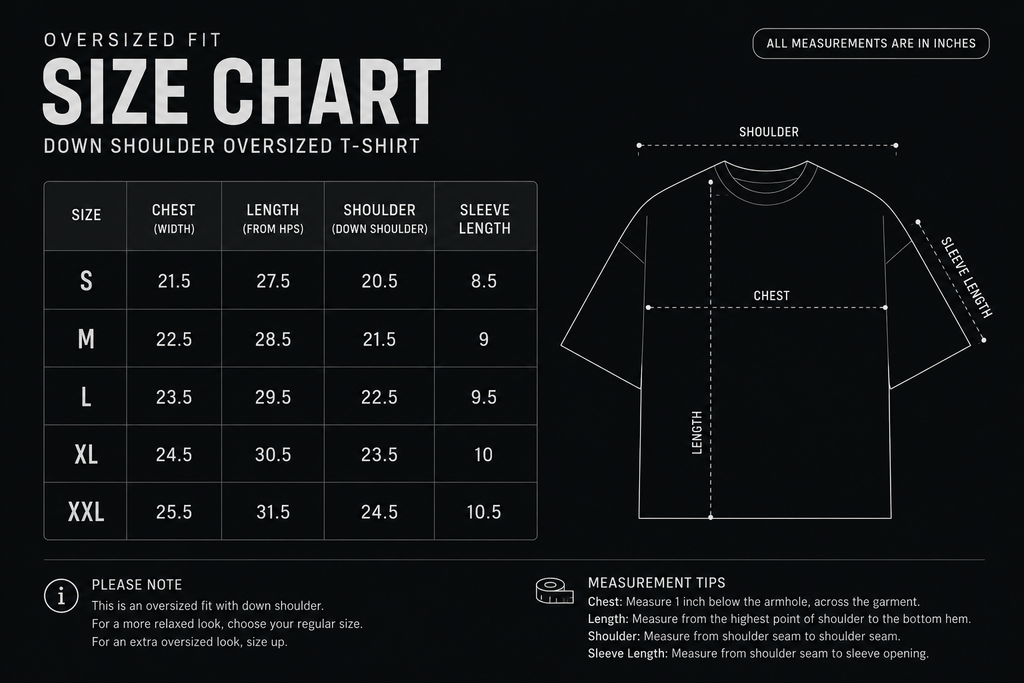 Premium Oversized Drop Shoulder Plain T-Shirt – Summer Comfort Fit