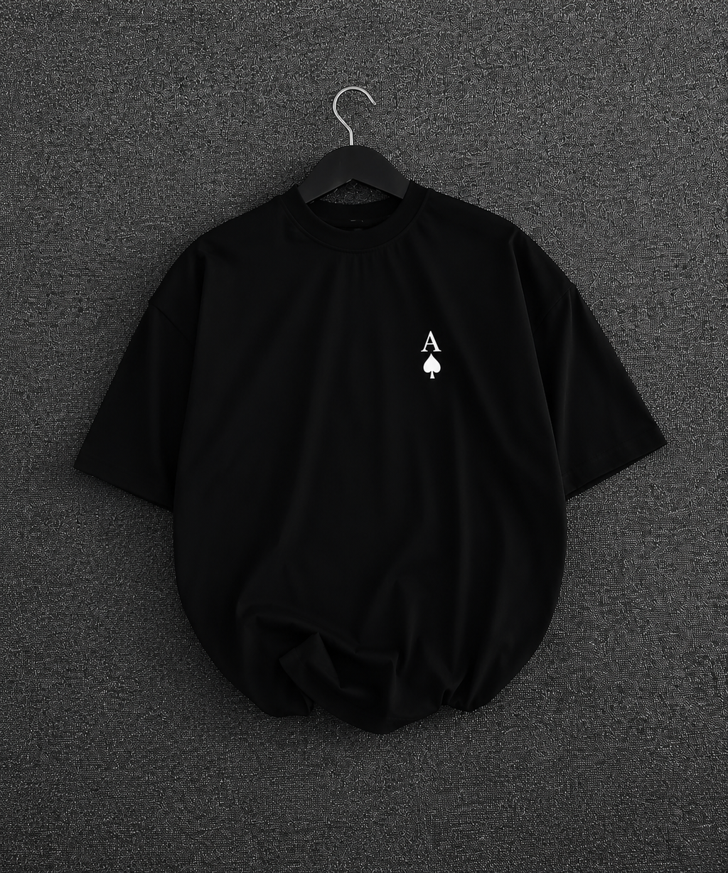 Ace Back Print Oversized T-Shirt ♠️ | Premium Streetwear for Men