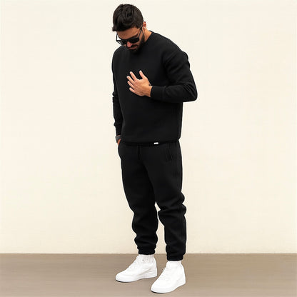 Plain Round Neck Winter fleece Tracksuit for Men | 🔥Warm & Stylish Tracksuit set