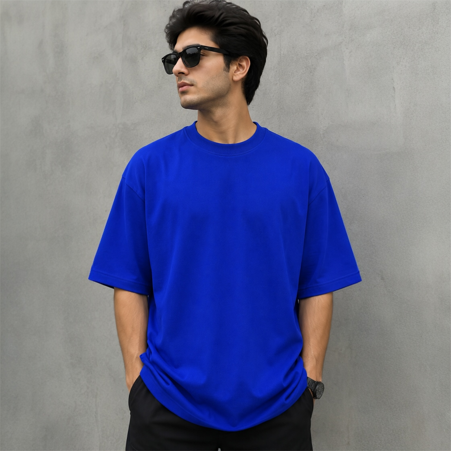 Premium Oversized Drop Shoulder Plain T-Shirt – Summer Comfort Fit