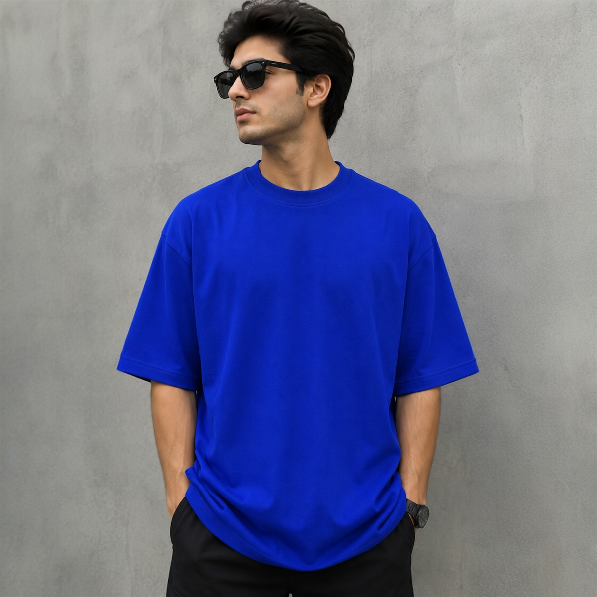 Premium Oversized Drop Shoulder Plain T-Shirt – Summer Comfort Fit