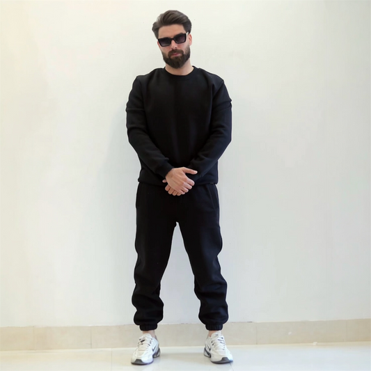 Winter Heavy Fleece Tracksuit for Men – Round Neck | Premium Quality