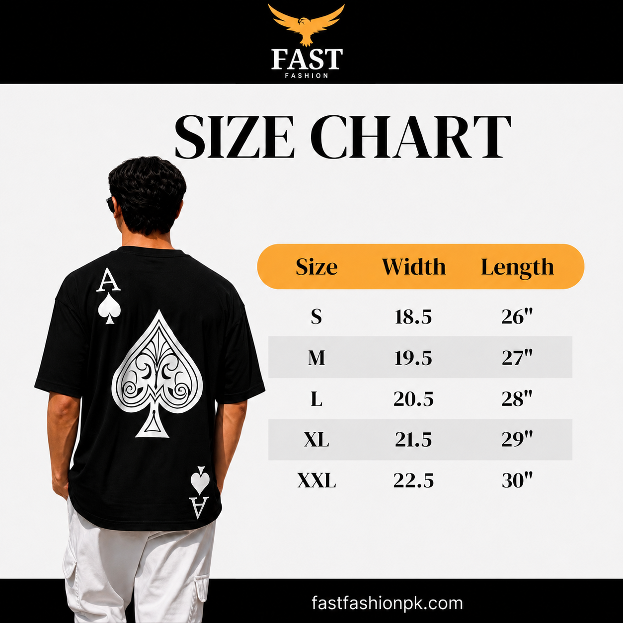Ace Back Print Oversized T-Shirt ♠️ | Premium Streetwear for Men