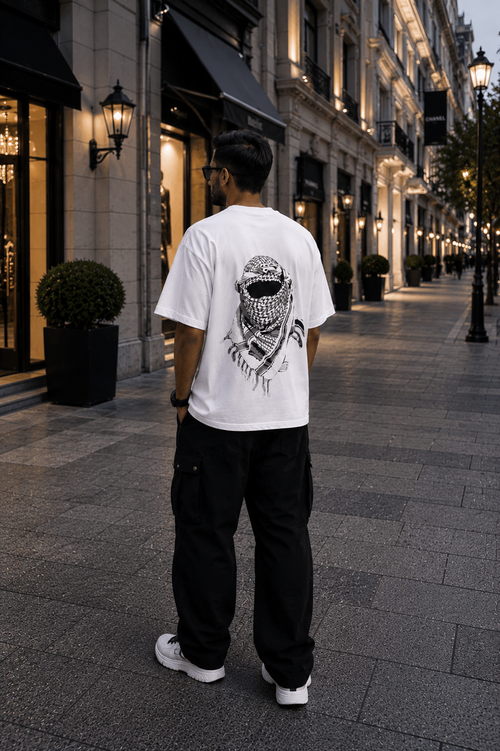 Arabian Style Oversized T-Shirt – Premium Back Print Streetwear Tee for Men