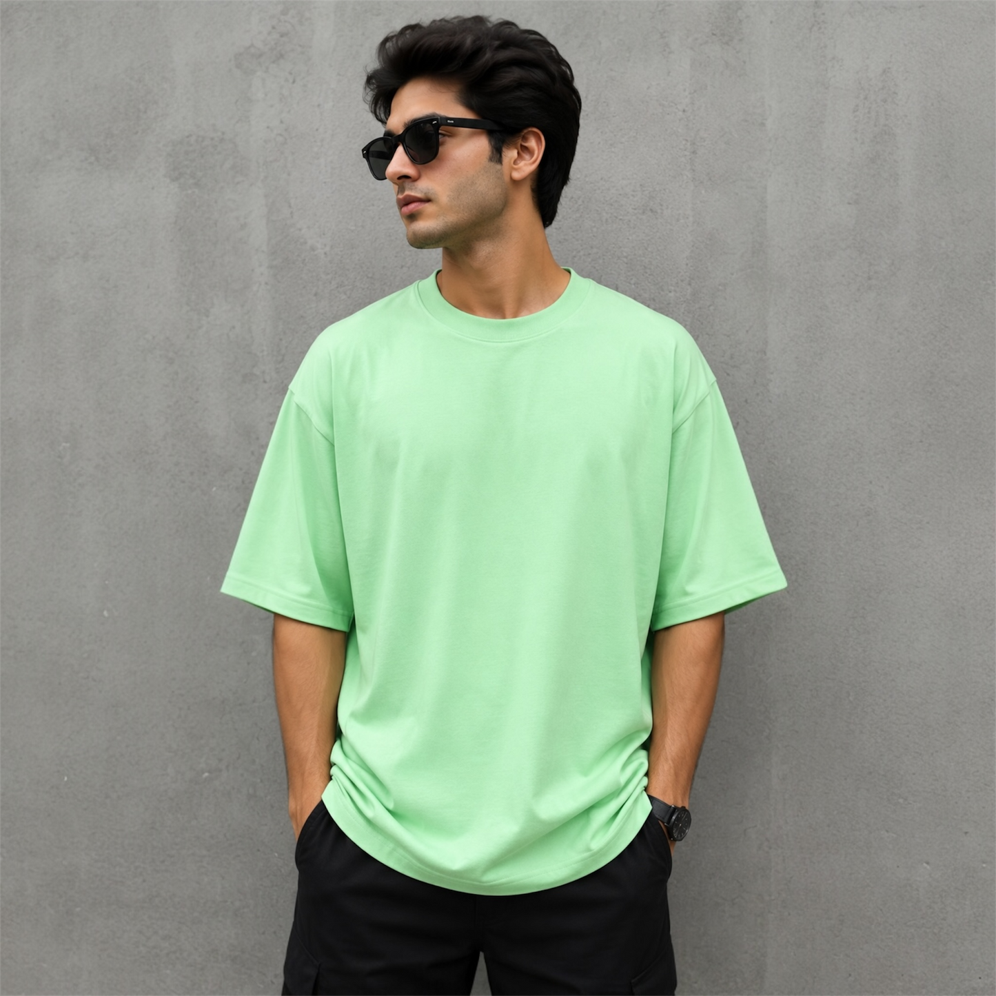 Premium Oversized Drop Shoulder Plain T-Shirt – Summer Comfort Fit