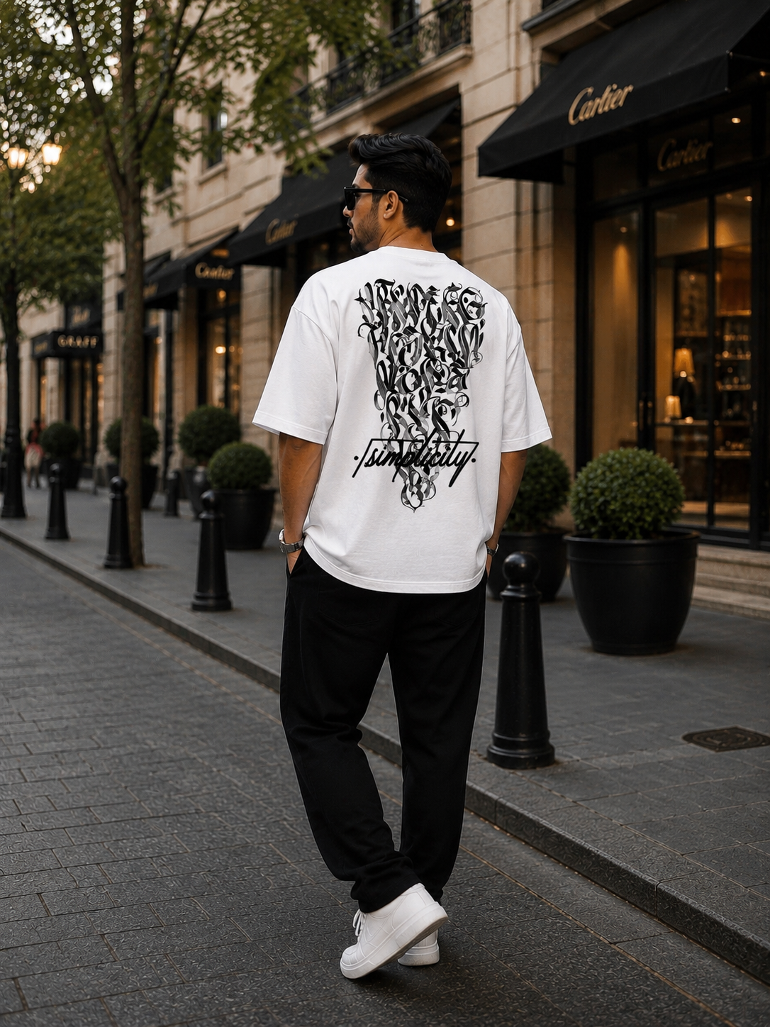 Simplicity Back Print Oversized T-Shirt – Premium Streetwear Tee for Men