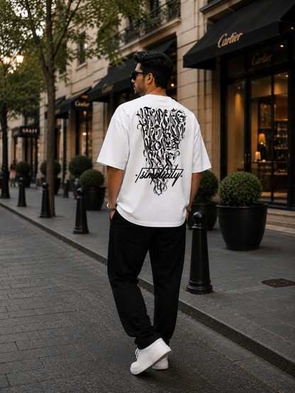 Simplicity Back Print Oversized T-Shirt – Premium Streetwear Tee for Men