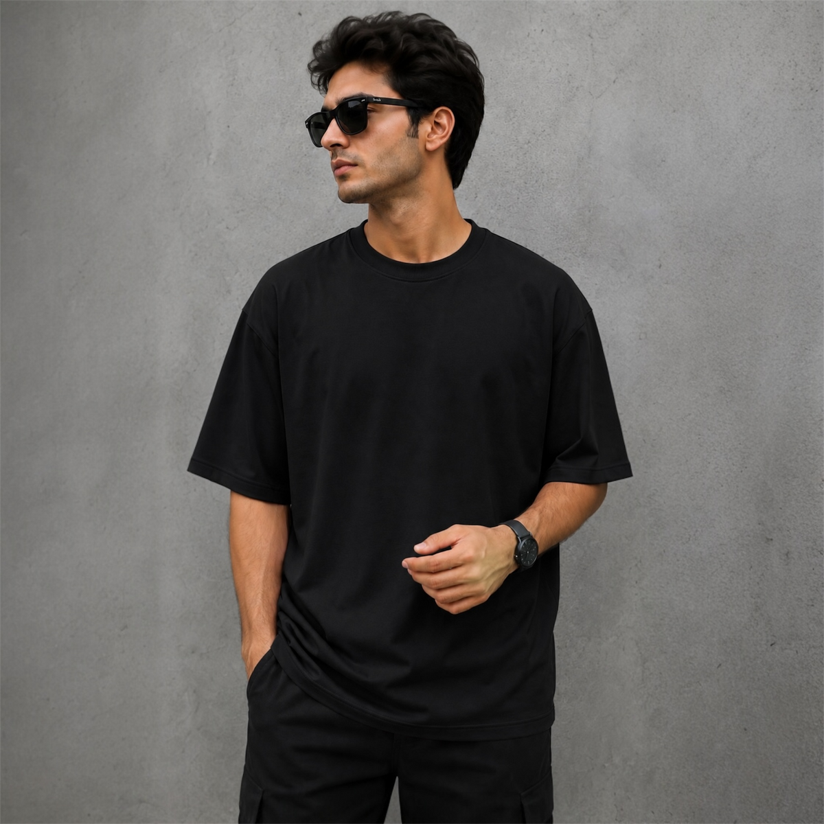 Premium Oversized Drop Shoulder Plain T-Shirt – Summer Comfort Fit
