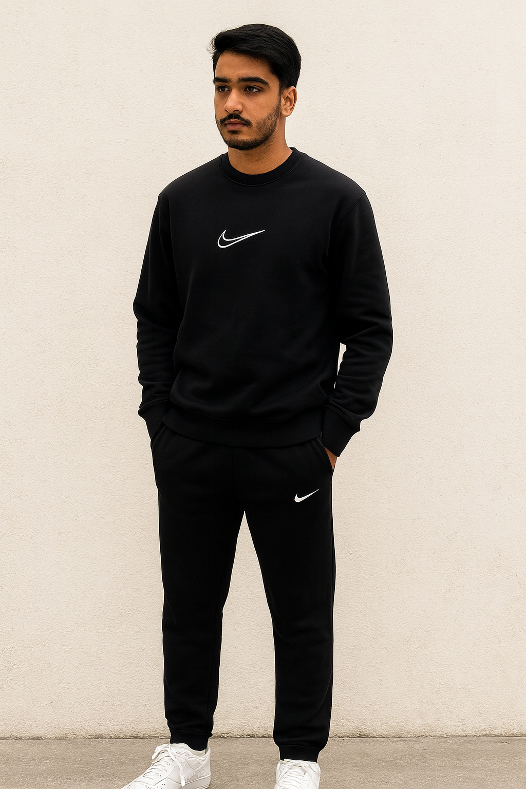 Premium “Swoosh” Winter Tracksuits for Men – Sweatshirt & Jogger Set