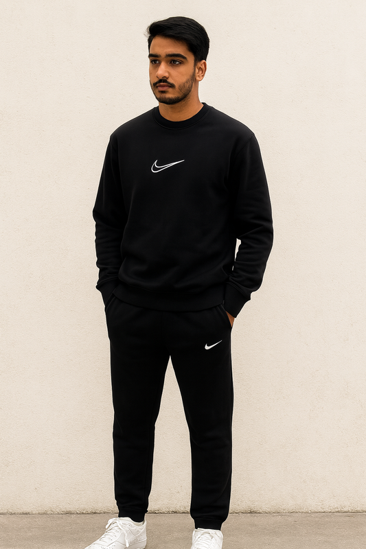 Premium “Swoosh” Winter Tracksuits for Men – Sweatshirt & Jogger Set