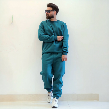 Winter Heavy Fleece Tracksuit for Men – Round Neck | Premium Quality